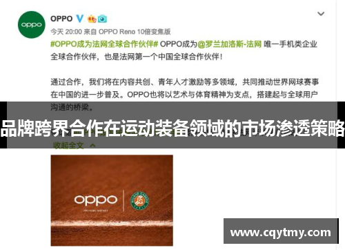 品牌跨界合作在运动装备领域的市场渗透策略